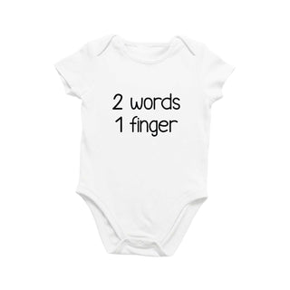 2 Words 1 Finger Onesie