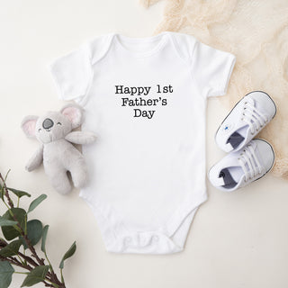 Happy 1st Father's Day Onesie