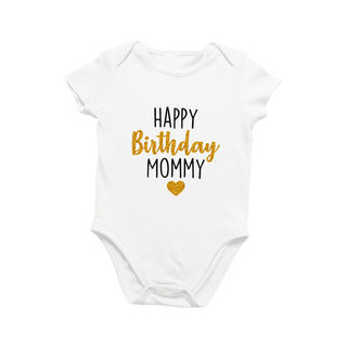 Happy Birthday Mommy (Gold) Onesie