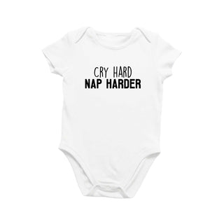 Cry Hard Nap Harder Onesie